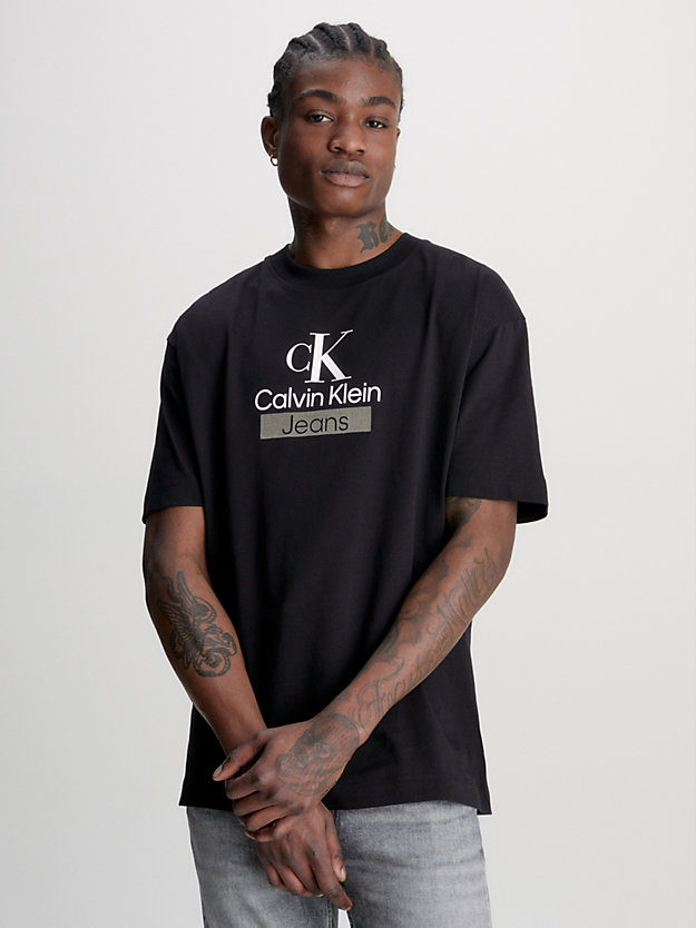 CK BLACK Relaxed Logo T-shirt for men CALVIN KLEIN JEANS