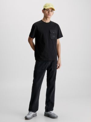 Calvin Klein Bungee-Hem Pocket Cotton T-Shirt