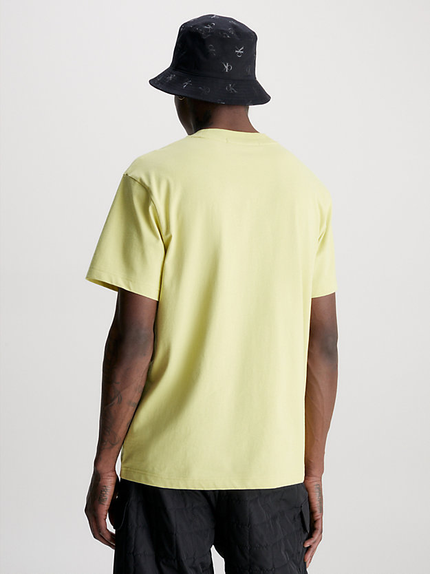 yellow sand relaxed pocket t-shirt for men calvin klein jeans
