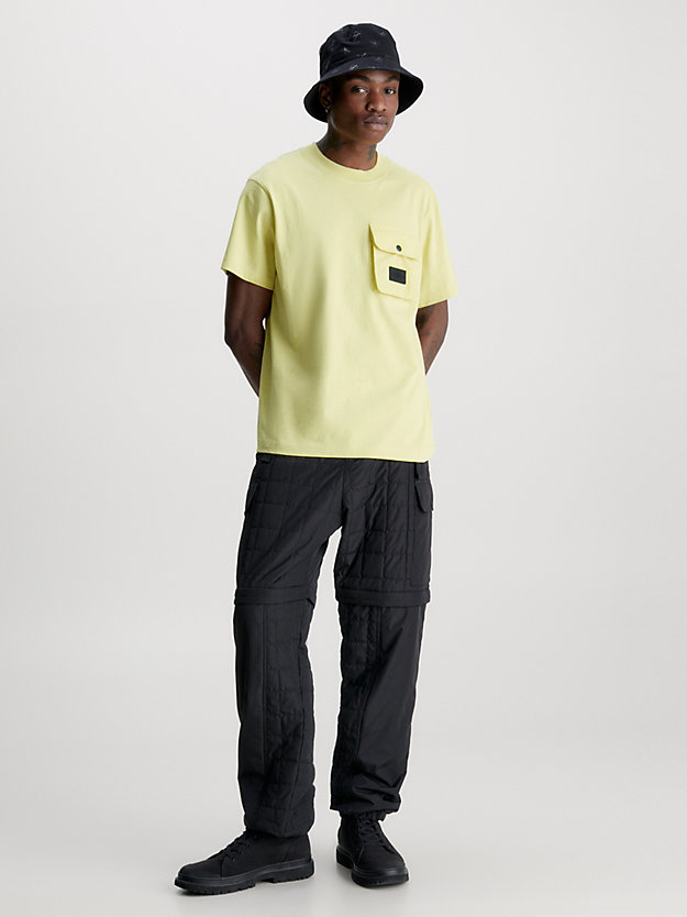 YELLOW SAND Relaxed Pocket T-shirt for men CALVIN KLEIN JEANS