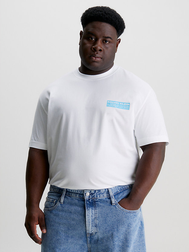 BRIGHT WHITE Oversized Back Logo T-shirt for men CALVIN KLEIN JEANS