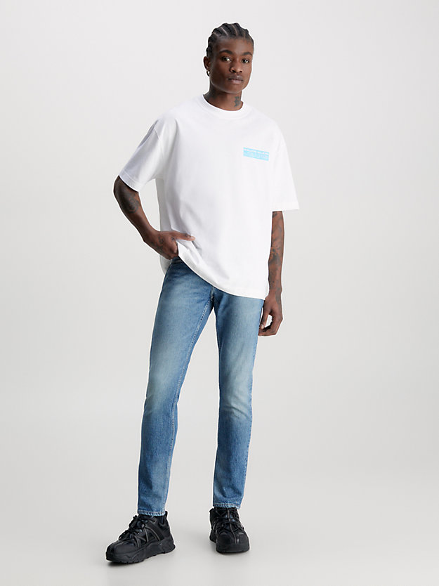 BRIGHT WHITE Camiseta oversize con logo en la parte trasera de hombre CALVIN KLEIN JEANS