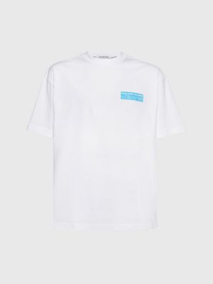 BRIGHT WHITE Oversized Back Logo T-shirt for men CALVIN KLEIN JEANS