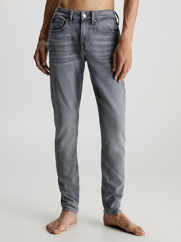 slim tapered jeans denim grey da uomo calvin klein jeans