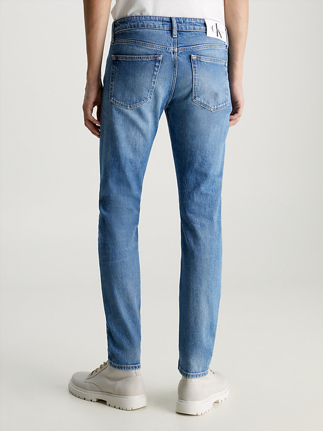 blue slim tapered jeans voor heren - calvin klein jeans