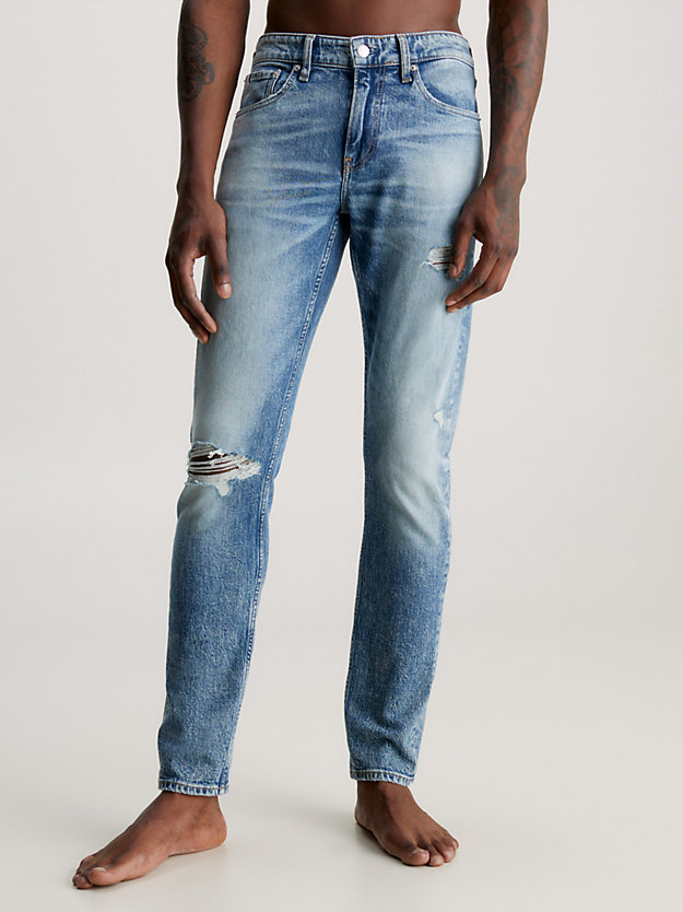 denim medium jeansy slim tapered dla mężczyźni - calvin klein jeans