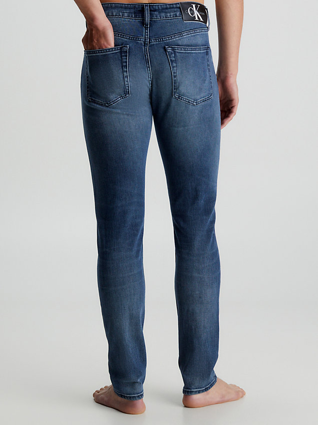 slim tapered jeans blue da uomo calvin klein jeans