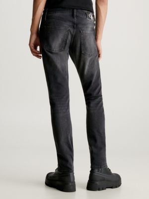 CALVIN KLEIN JEANS - Men's slim logo jeans - black - J30J3238581BY