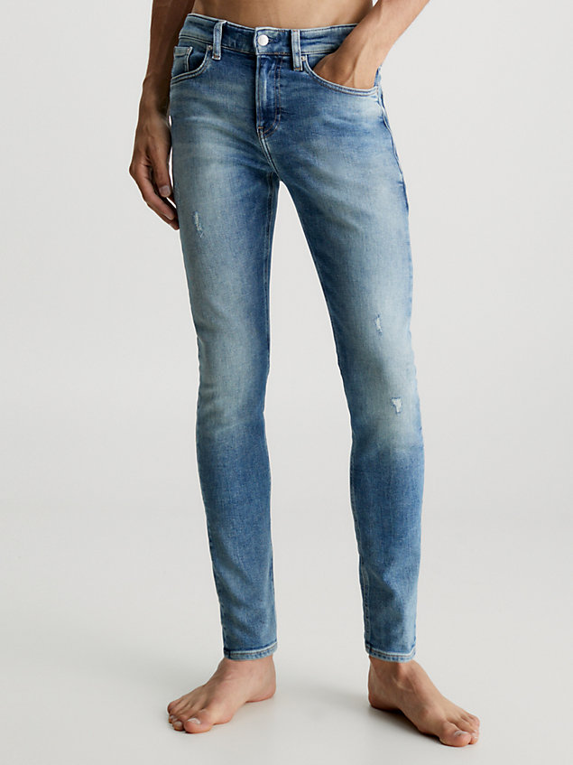 blue skinny jeans für herren - calvin klein jeans