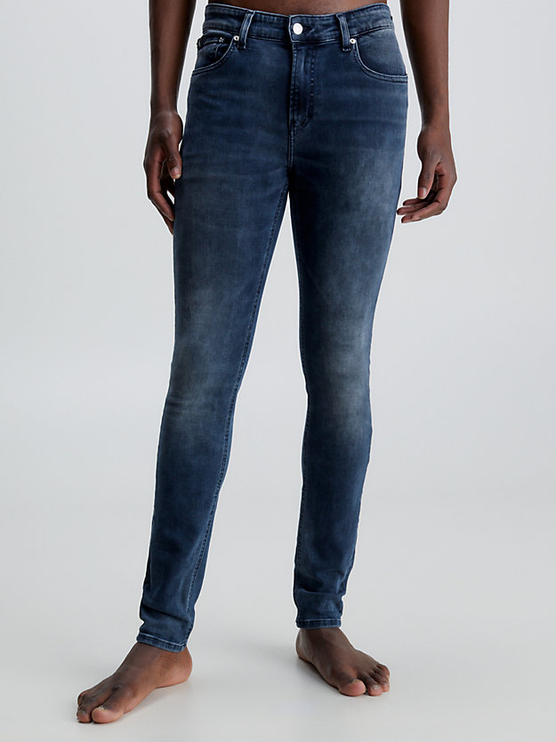 denim dark jeansy super skinny dla mężczyźni - calvin klein jeans