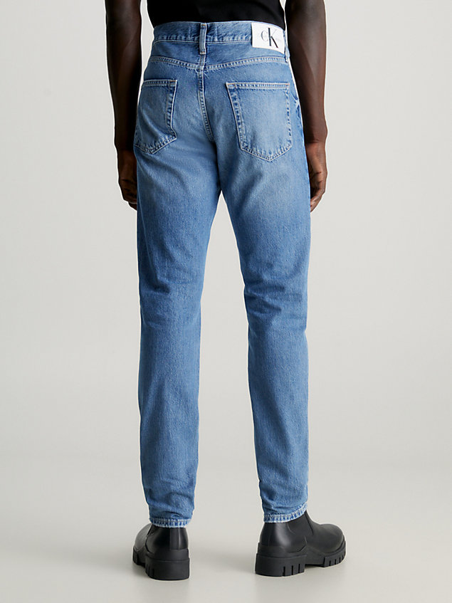 blue autentyczne jeansy dad dla mężczyźni - calvin klein jeans