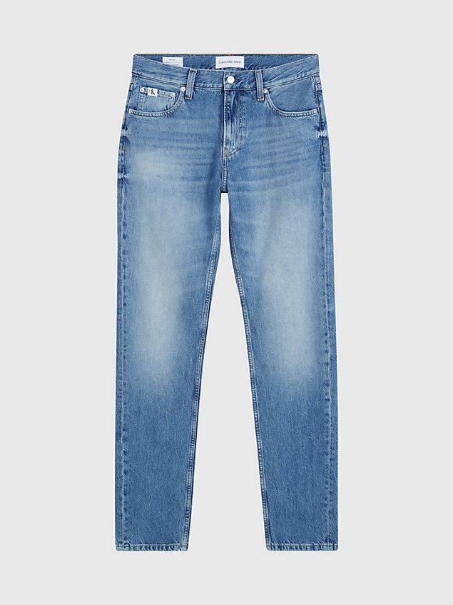 blue autentyczne jeansy dad dla mężczyźni - calvin klein jeans