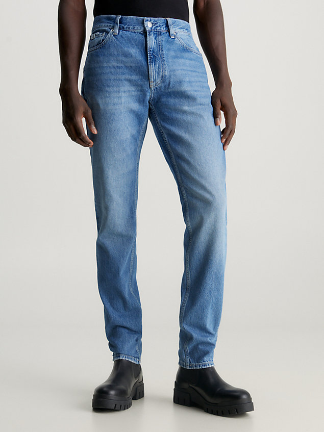 blue authentieke dad jeans voor heren - calvin klein jeans