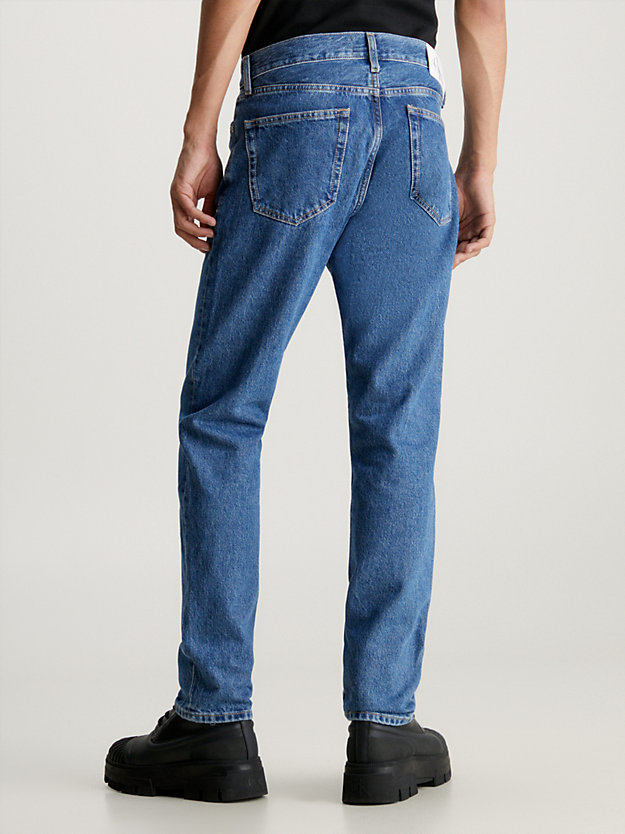 denim medium autentyczne jeansy straight dla mężczyźni - calvin klein jeans