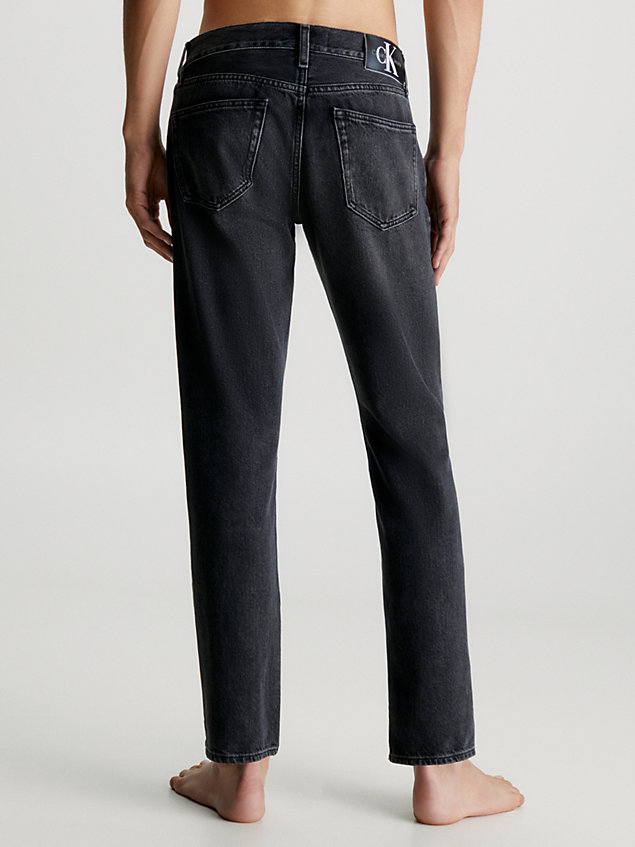 black autentyczne jeansy straight dla mężczyźni - calvin klein jeans