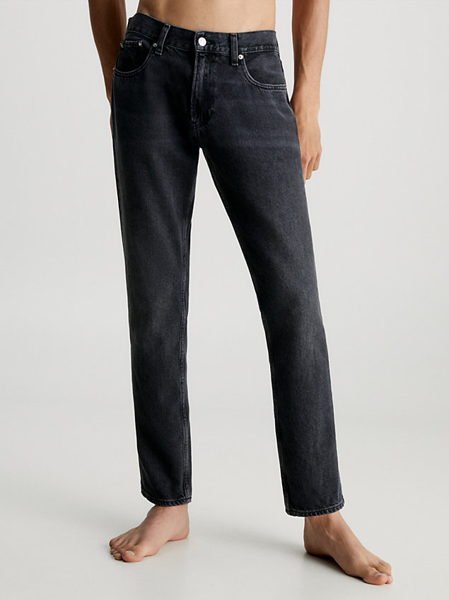 black authentische straight jeans für herren - calvin klein jeans
