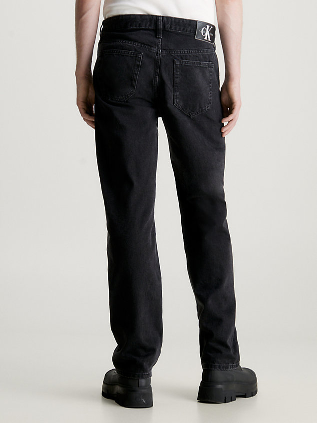 black jeansy straight w stylu lat 90. dla mężczyźni - calvin klein jeans