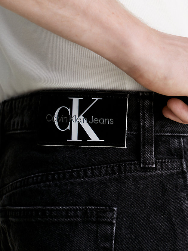 denim black jeansy straight w stylu lat 90. dla mężczyźni - calvin klein jeans