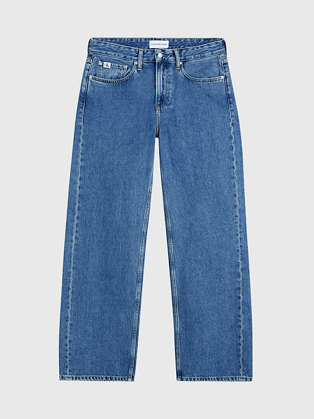 blue luźne jeansy w stylu lat 90. dla mężczyźni - calvin klein jeans