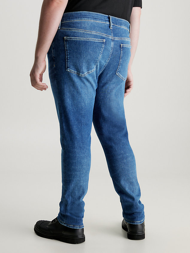 blue skinny jeans in großen größen für herren - calvin klein jeans