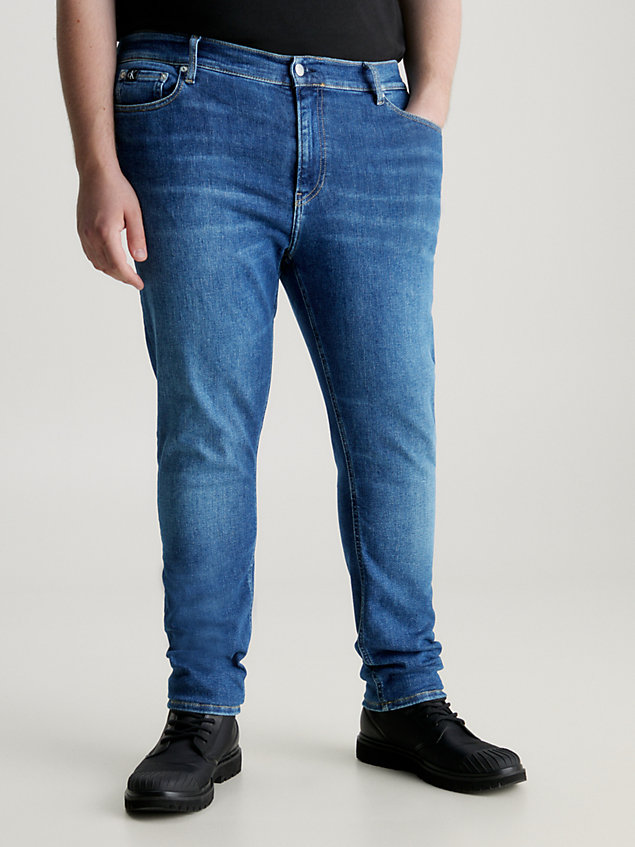 blue grote maat skinny jeans voor heren - calvin klein jeans
