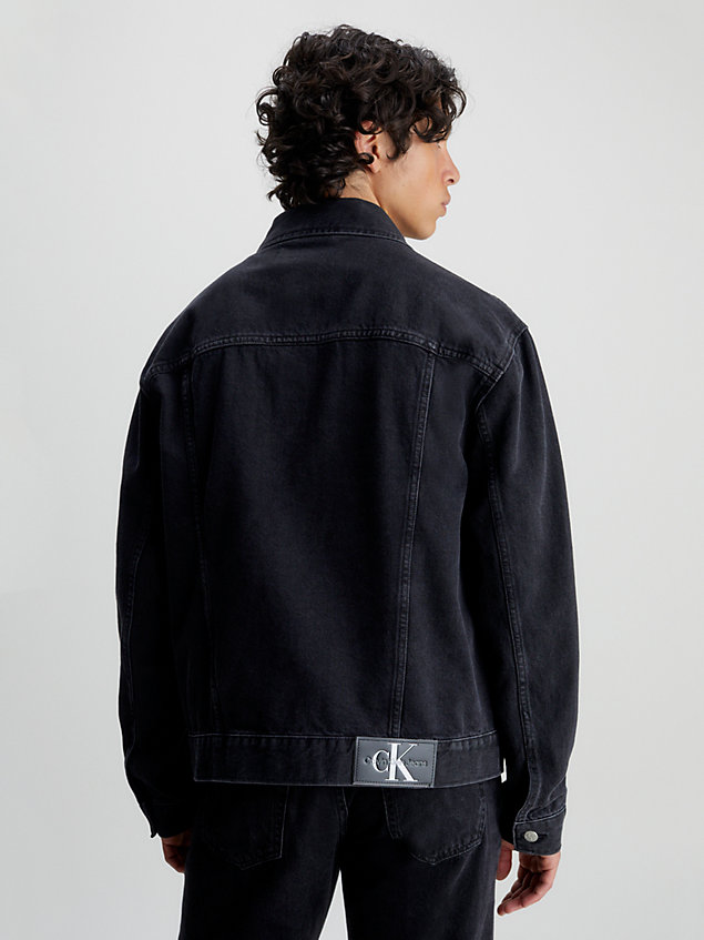 black kurtka jeansowa w stylu lat 90. dla mężczyźni - calvin klein jeans