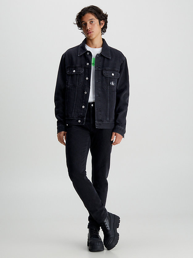 denim black 90's denim jacket for men calvin klein jeans