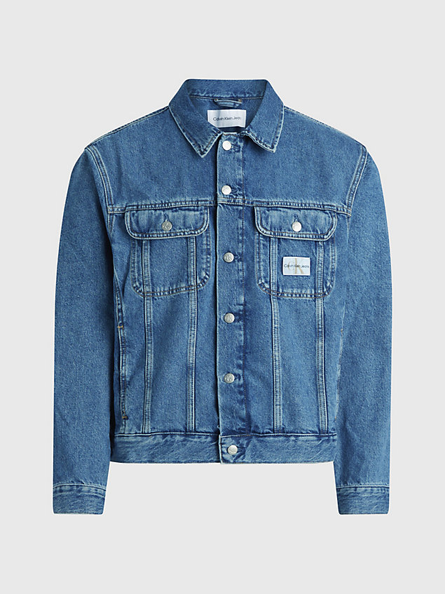 blue 90's denim jacket for men calvin klein jeans