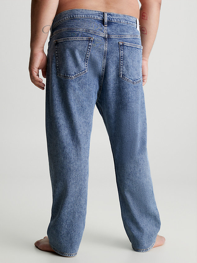 blue grote maat tapered jeans voor heren - calvin klein jeans