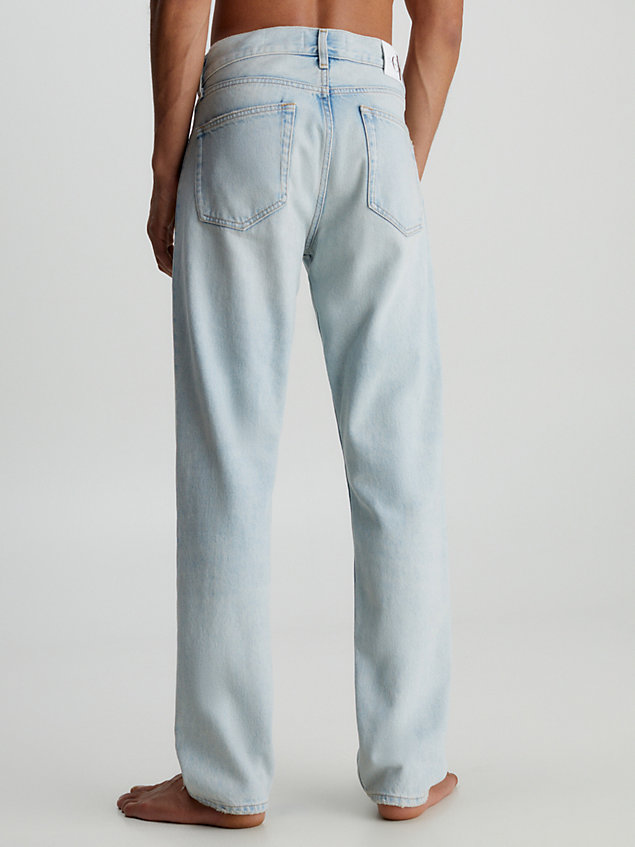 blue autentyczne jeansy straight dla mężczyźni - calvin klein jeans