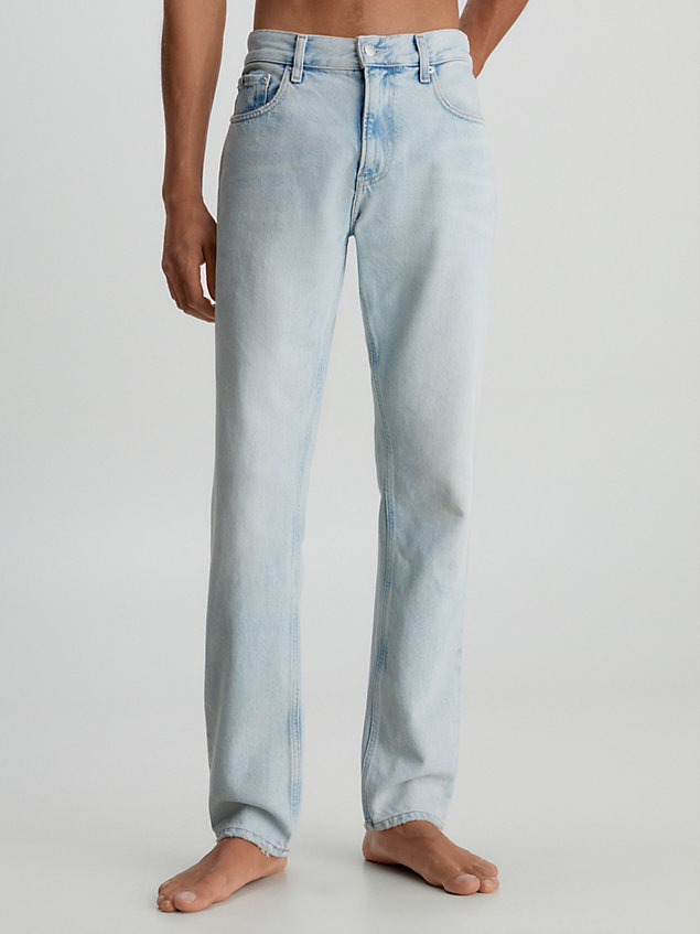 authentic straight jeans blue da uomini calvin klein jeans