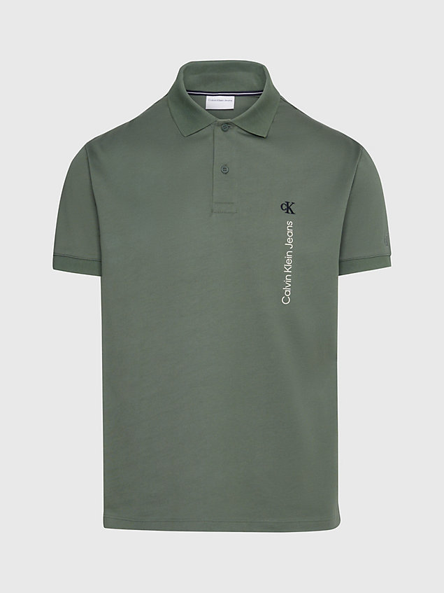 green swobodna koszulka polo dla mężczyźni - calvin klein jeans