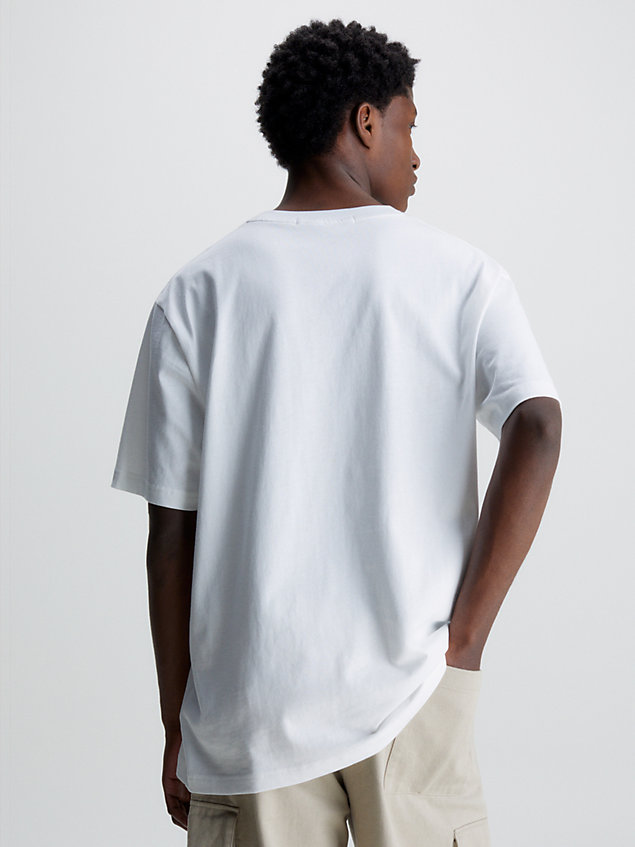 t-shirt in cotone oversize white da uomo calvin klein jeans