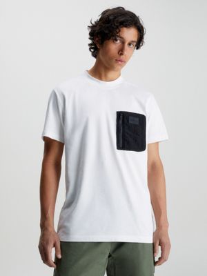 Pocket Material Mix Klein® Calvin J30J323997YAF T-shirt |