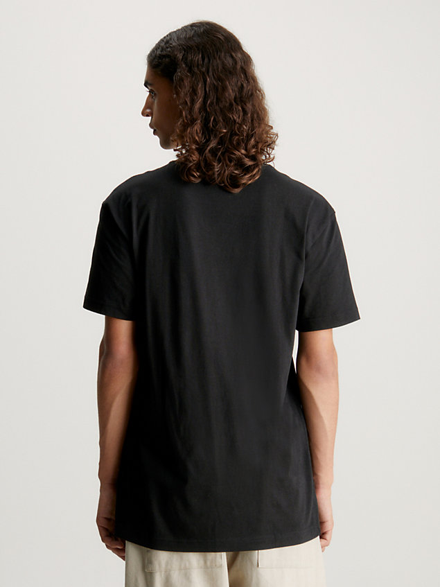 black monogram t-shirt for men calvin klein jeans