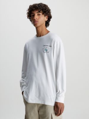 Calvin klein deals long sleeve white