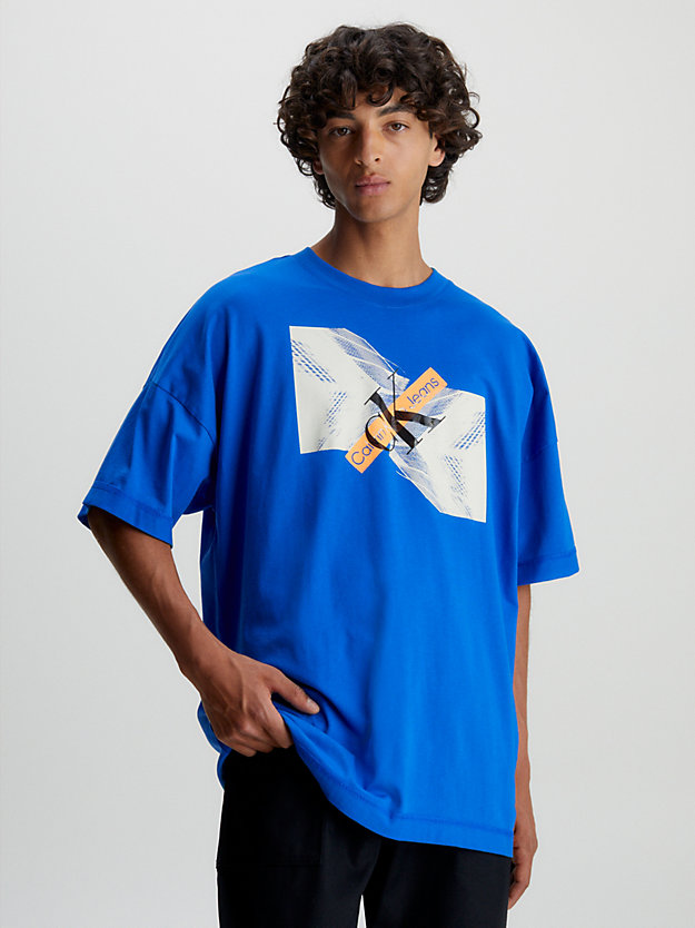 T-Shirt mit grafischem Oversized-Logo Calvin Klein® | J30J324013C6X