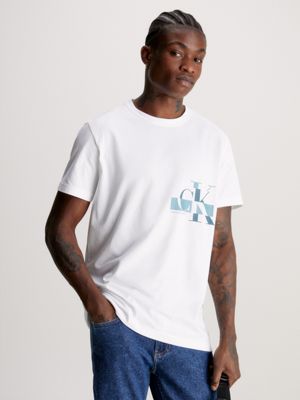 Calvin Klein Men's Monogram Tee - White - Xs