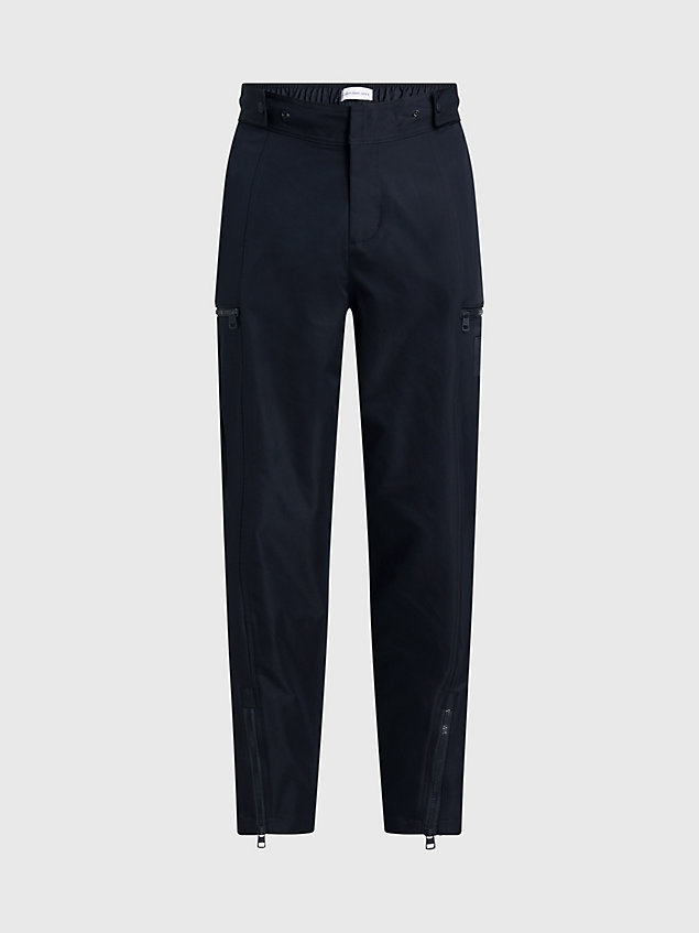 pantalon cargo relaxed zippé black pour hommes calvin klein jeans