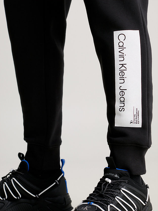 ck black logo joggers for men calvin klein jeans