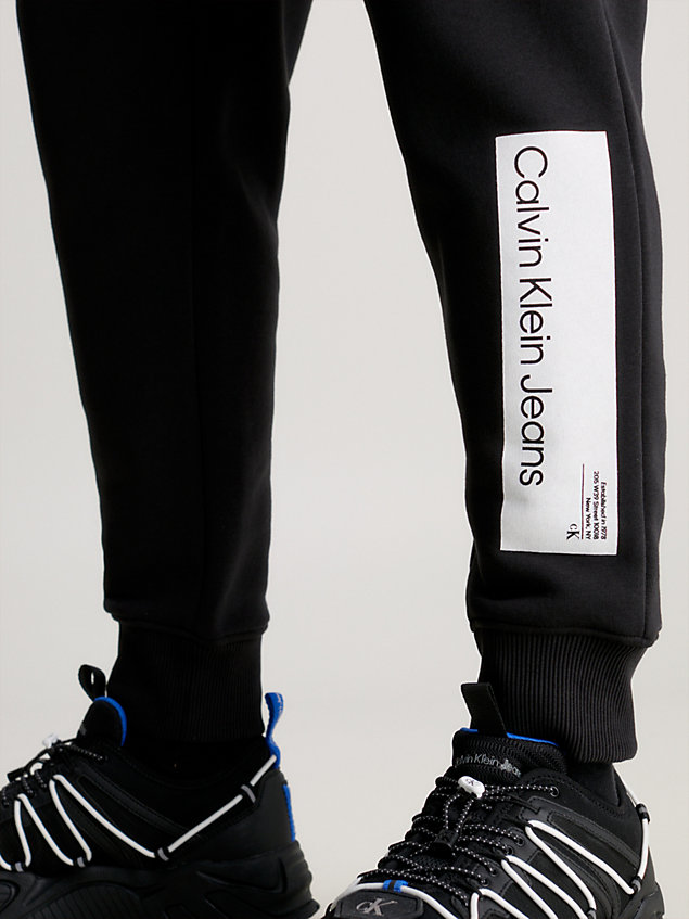 black logo joggers for men calvin klein jeans
