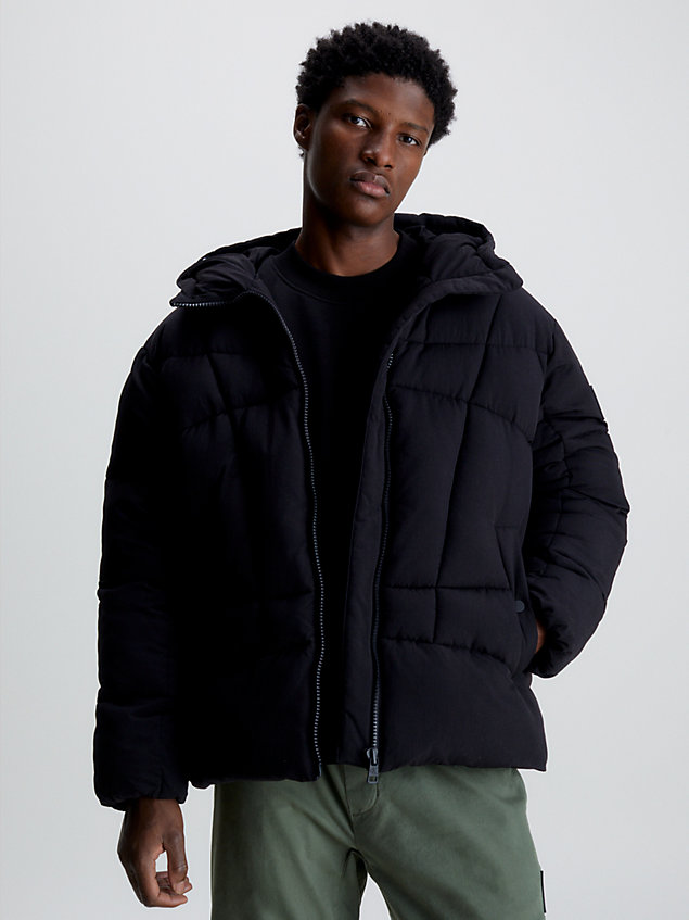  oversized ck quilted puffer jacket for men calvin klein jeans