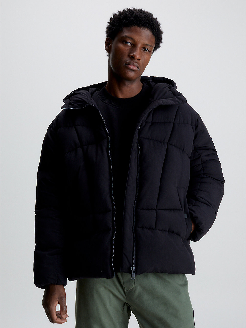 CK BLACK Oversized CK Quilted Puffer Jacket undefined men Calvin Klein