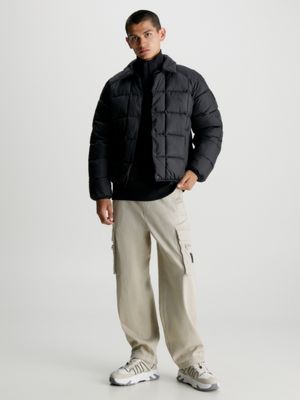 Calvin klein men's on sale oversized puffer bomber jacket