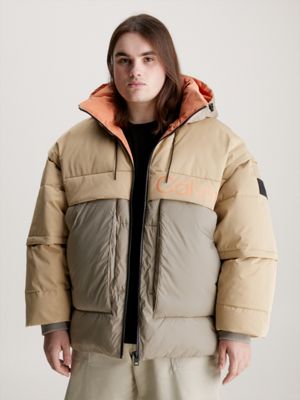 Calvin klein oversized hooded puffer coat online