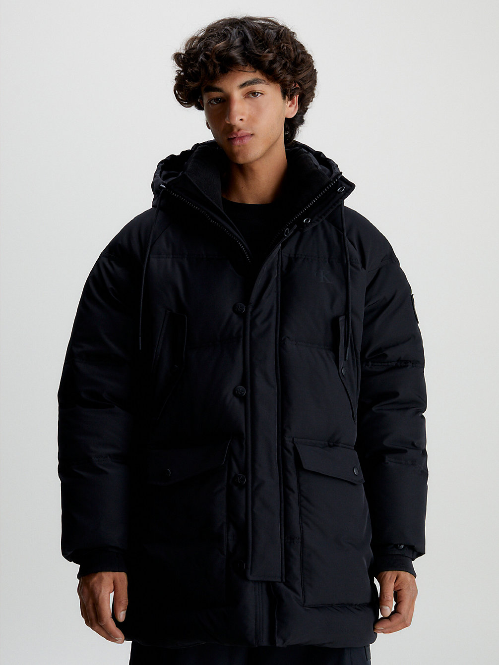 undefined Relaxed Padded Parka Coat undefined men Calvin Klein