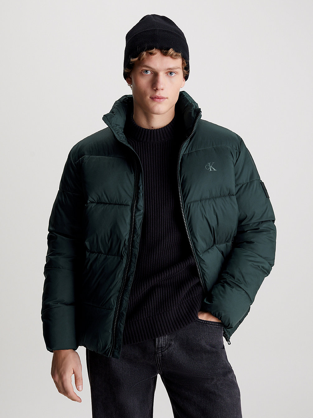 undefined Recycled Puffer Jacket undefined men Calvin Klein