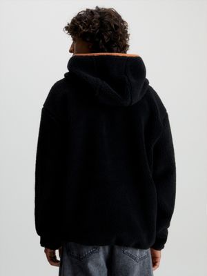 Black sherpa shop zip up