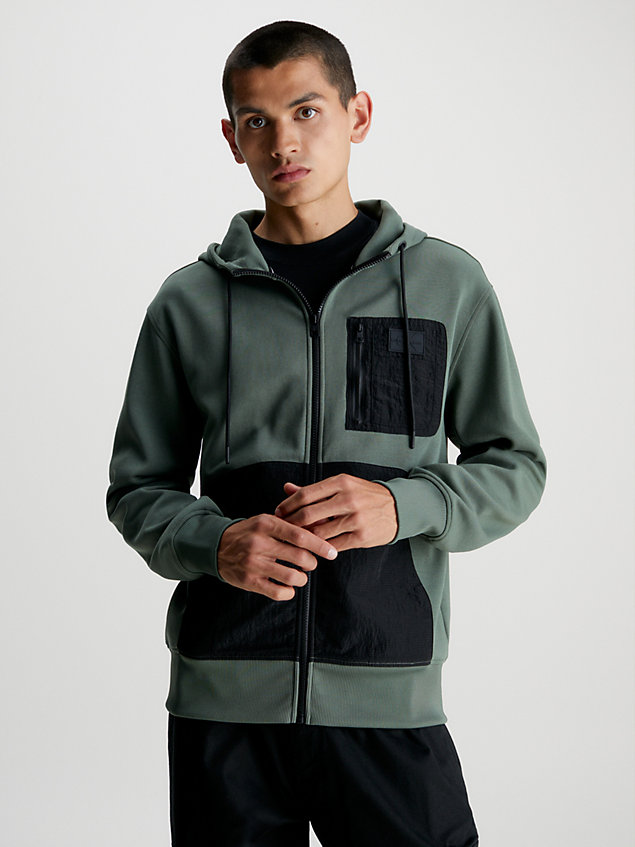  relaxed zip up hoodie for men calvin klein jeans