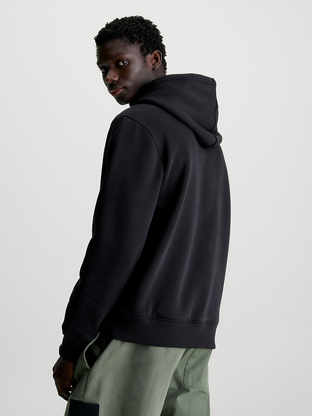 black logo hoodie for men calvin klein jeans